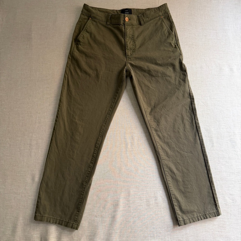 Finisterre Organic Cotton Twill Chino Pants Olive Green 32R Outdoor Gorpcore